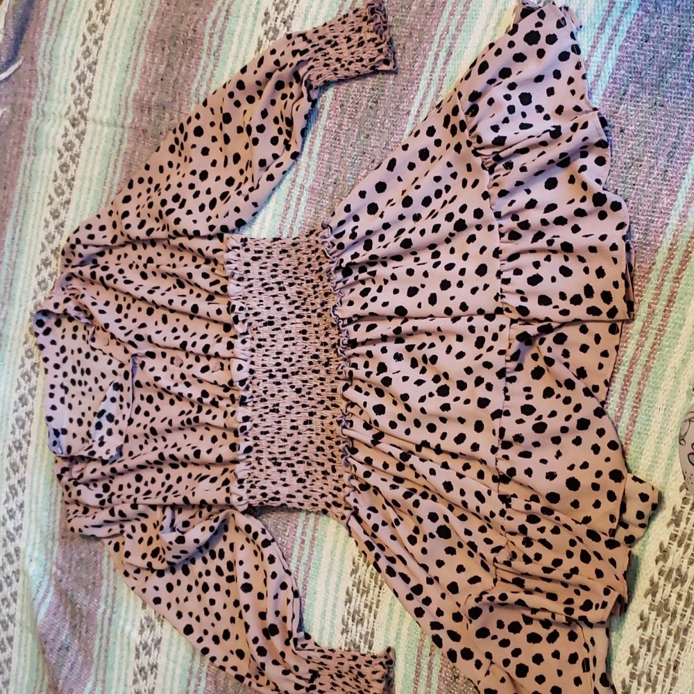 Womans pink And black leopard print dress